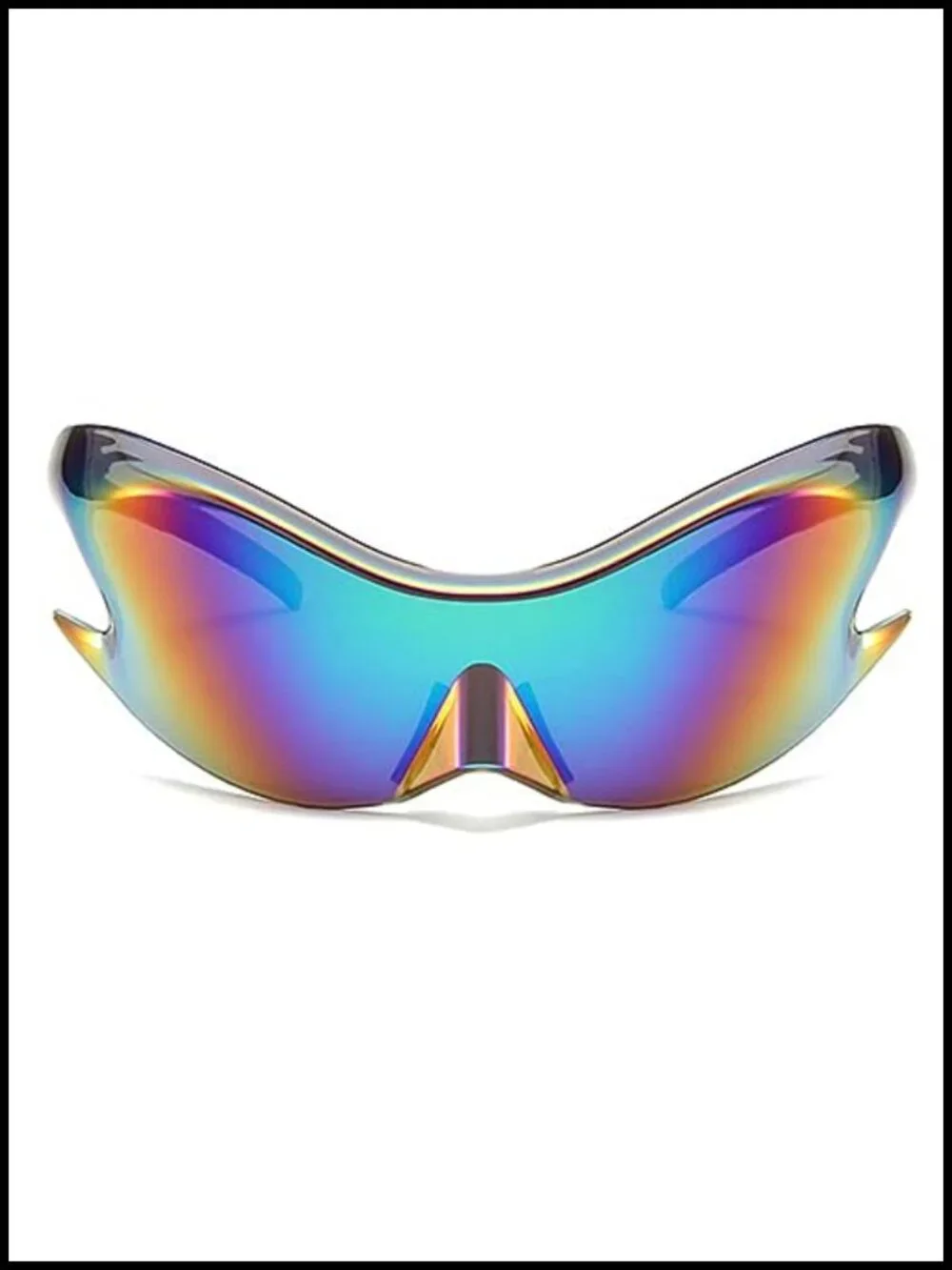Futuristic Wrap Around Shield Sunglasses Men Women UV Protection Comic Cosplay